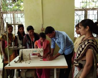 A tailoring class in progress in a community polytechnic centre.

&nbsp;

